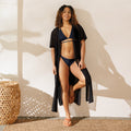 A stylish recycled string bikini made from eco-friendly materials, perfect for sustainable swimwear fashion and beachwear in the USA.