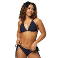 A stylish recycled string bikini made from eco-friendly materials, perfect for sustainable swimwear fashion and beachwear in the USA.
