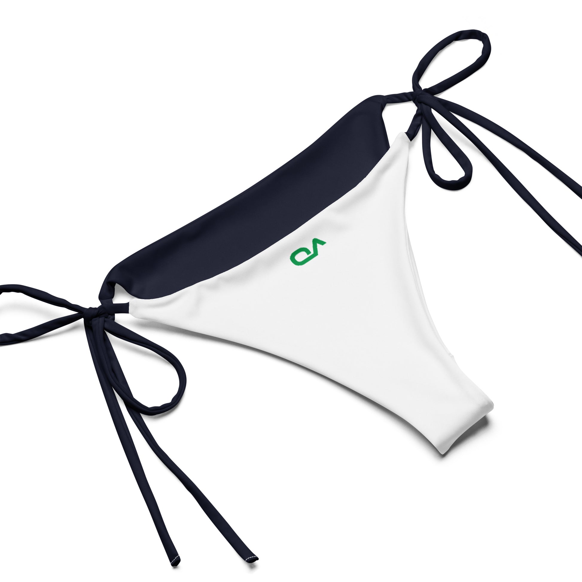A stylish recycled string bikini made from eco-friendly materials, perfect for sustainable swimwear fashion and beachwear in the USA.